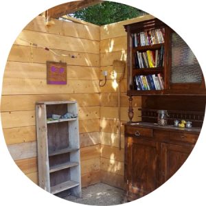 Boite à dons du camping, givebox