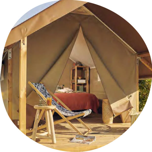 écolodges - des tentes aménagés en Ardèche - 2-person canvas lodges