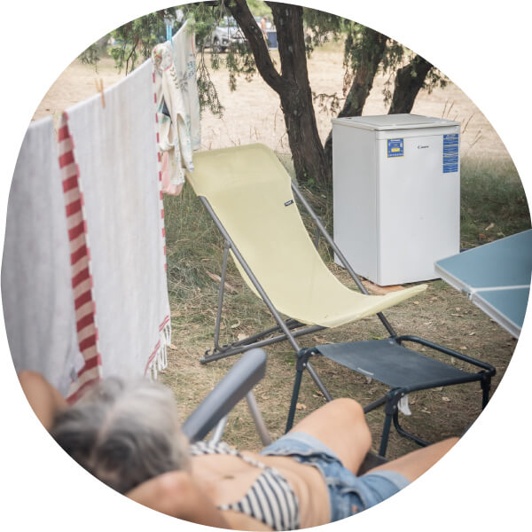 shared fridges in a campsite